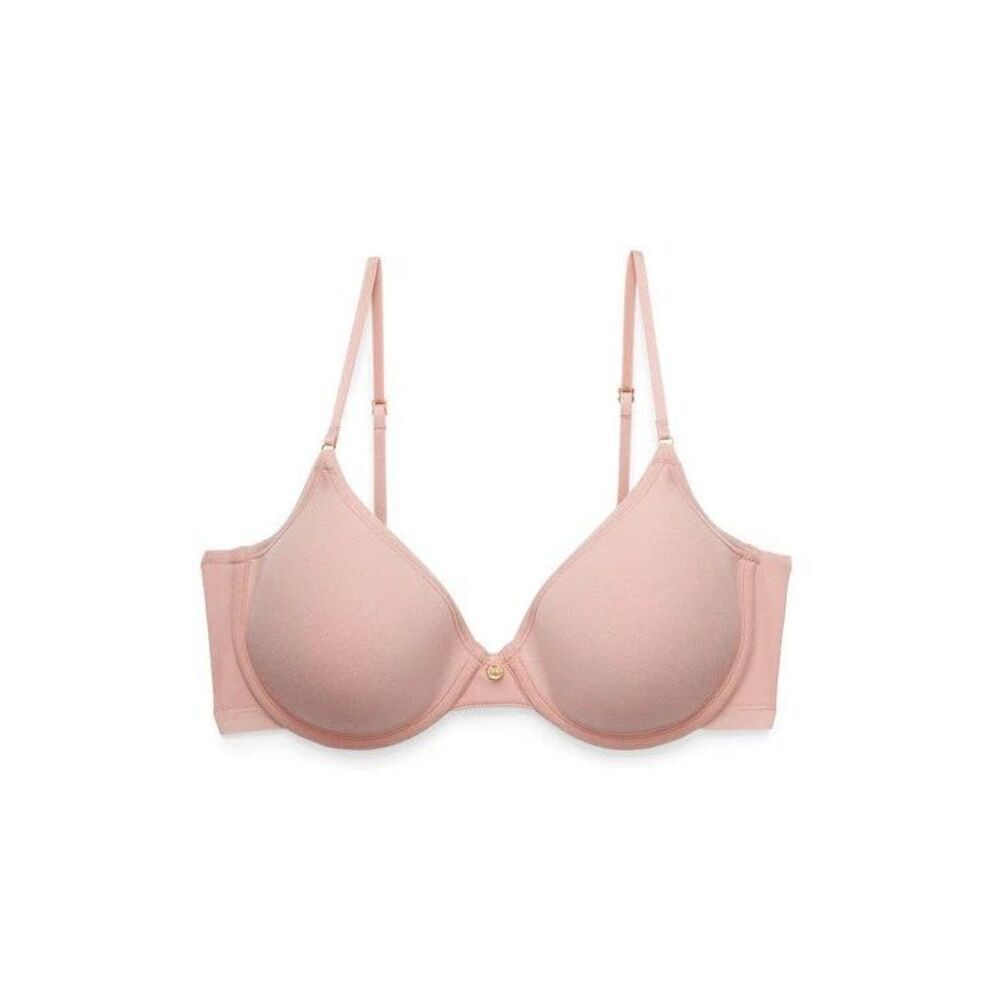 Natori NWT Understated Contour Performance Cotton Bra Rosewater 32B